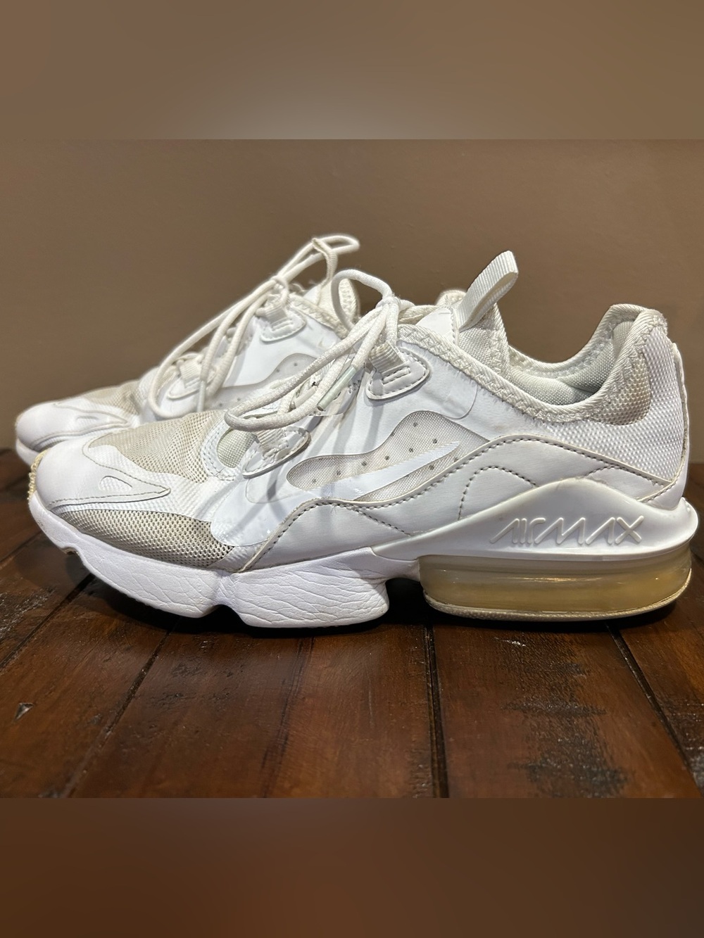 Nike Air Max Women's White and Cream Sneakers